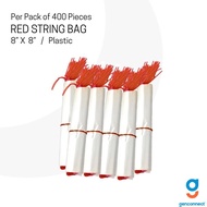 Disposable Red String Bag/ take away bag/ disposable plastics bag/ red drawstring bag/ noodle bag