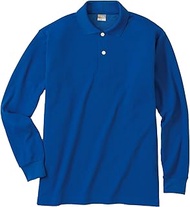 [Oguraya] Minimalist 9011 DRY Long Sleeve Polo, No Pockets, R Blue, EL 9011-08-EL 08.R Blue