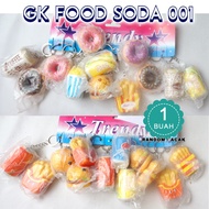 GANTUNGAN Mini FOOD Drink SQUISHY Keychain - GK FOOD SODA 001