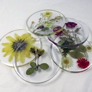 High-value Plant Specimen Real Flower Round Crystal Epoxy Creative Room Bedroom Decoration Art Finis
