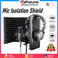 Refutuna 5 Panel Metal Mic Isolation Shield Microphone Windscreen Acoustic Foam Sound Absorber Cover