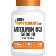 BulkSupplements.com Vitamin D3 5000IU Softgels - Cholecalciferol, D3, Vitamin D 5000 IU - 1 Vitamin 