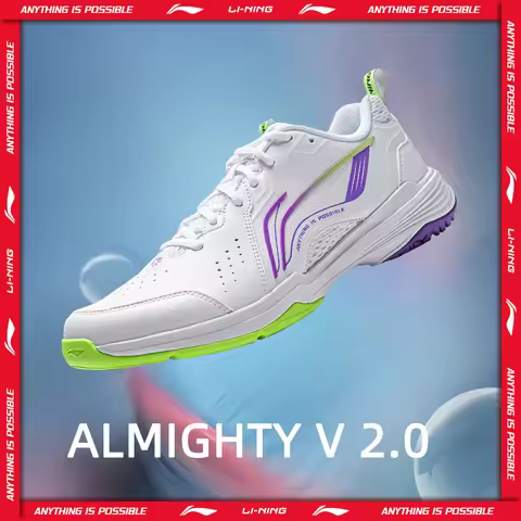 Li-Ning Unisex ALMIGHTY V 2.0 Badminton Shoes NON-MARKING Cushion LiNing Wearable Anti-Slippery Snea