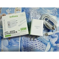 New High Quality INFINIX 68W Travel Fast Charger with Type C USB Cable Quick Charging Charger