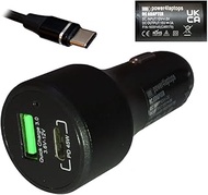 Power4Laptops DC Adapter Tablet Car Charger Compatible with Lenovo Tab4 8 Plus