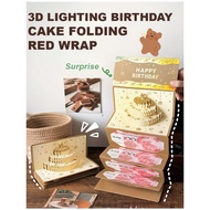 Golden 3D Red Envelope Hundred Yuan New Year Sealed