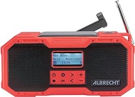 Albrecht DR 112, Portable DAB+/FM Outdoor Crank Radio, 27911, SOS Emergency Call, Torch, Solar Module, PowerBank, IPX5 Water Protection