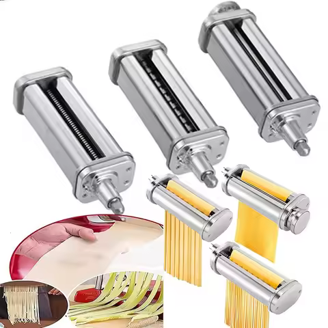 Pasta Maker for KitchenAid Pasta Roller Spaghetti Cutter Fettuccine Cutter Adjustable Stainless Nood