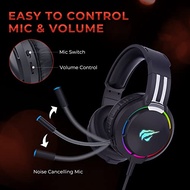 [Stockist.SG] havit RGB Wired Gaming Headset PC USB 3.5mm for XBOX / Playstation/PS5 Headsets with 50MM Driver, Surround