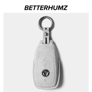 Alcantara Mercedes key case e300l c260l a200l glc gla gle350Car key case