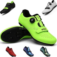 Men Road Bike Cycling Shoes Premium Microtex Shoes with Cleat Men SPD Shoes Black White Men Cycling Spinning Shoes