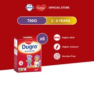 [Bundle of 6] Dumex Dugro Stage 4 Children Growing Up Milk Powder Formula 700g (3-6 Years)