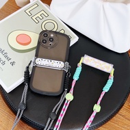 Mobile Phone Lanyard Mobile Phone Case Accessories Suitable for Cute Square Cartoon Mobile Phone Clip Diagonal Rope Mobile Phone Chain Universal Dog Diagonal Braided Long Rope Mobile Phone