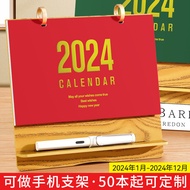 Desk Calendar 2024 New Creative Fun Desktop Decoration Small Size Notes Desk Calendar Office Desk Decoration Self-Discipline Clock-in Wooden Calendar Perpetual Calendar