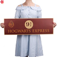 TIE LER 9 3/4 (nine and three quarters) Platform Harry Potter Movie Vintage Paper Decoration Poster 