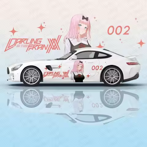 anime Zero Two Car Decal Protective Film Vinyl Racing Side Graphics Wrap Accessories Spray Paint aut
