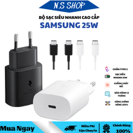 [ CHUẨN 25W ] Cốc Sạc Zin Samsung 25W Siêu Nhanh USB-C Củ Sạc Samsung 25W  Dây Sạc Chính Hãng Nhanh 
