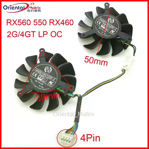 HA5010H12SF-Z 12V 0.13A 50mm GPU Fan For MSI RX560 550 RX460 2G/4GT LP OC Graphics Card Cooler Cooli