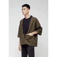 [Pre-Order] Half Collared Kimono San in Dark Olive - Shipping July 16