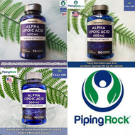 กรดอัลฟาไลโปอิก + ไบโอติน Alpha Lipoic Acid plus Biotin Optimizer 300 or 600mg - PipingRock #ALA + ไบโอติน Piping Rock