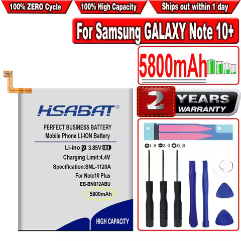 HSABAT 5800mAh EB-BN972ABU Battery for Samsung GALAXY Note 10+ Note10Plus Note 10 Note10+ Plus SM-N9
