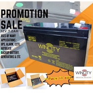 WSS GENUINE WINCITY 12V 7.0ah 12V 7.2Ah 12V 8.0ah 8ah Rechargeable Sealed Lead Acid Battery Autogate