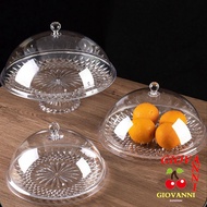 GIOVANNI Sampling Tray Round With Lid Food Preservation Baking Cakes Afternoon Tea Transparent Fruit