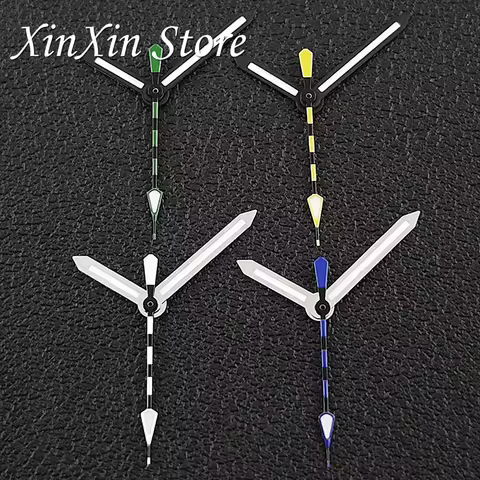 C3 Green Luminous Watches Pointers Wasp Stripe Second Hands Watch Parts For NH35 4R35 NH36 4R 7S NH3