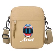 Hot Sale Arai Motorcycle Helmet Design Men Fanny Pack Waterproof Sling Bag for Bikers Crossbody Bag 