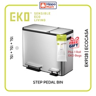 EKO Dustbin | Recycling Bin | Ecocasa | EK9128 | 15L+15L+15L | Dustbin | Trash Bin | Waste Bin