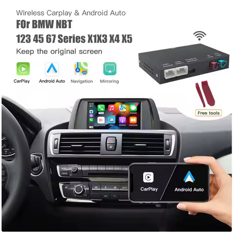 Wireless CarPlay Android AUTO for BMW NBT CIC System 1 2 3 4 5 6 7 Series X1 X3 X4 X5 X6 MINI E60 E8