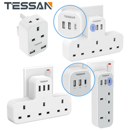 TESSAN Multi Plug USB C Charger USB Adapter Plug with 3 USB Hub ( 1 USB C), 2 Way Type C Adapter Wall Charger Multi Plug Adapter Power Extension Socket , 3 Pin Plug Power Strip with 3 AC Outlet 13A Wall Socket Extension for Home, Office, Kitchen