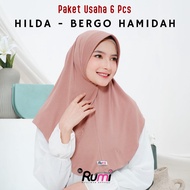 Rumi - PAKET USAHA 100RB DAPAT 6 PCS Hilda Bergo Hamidah Jilbab Instan Ped Jersey Kerudung Sport Dai