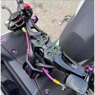 OFF-X Titanium GR5 Screw Handle Bar Screw Crown Head M8 Tengah Handle Bar Screw GR5 Complete Set Ful