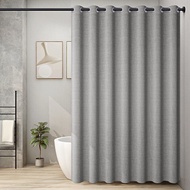 Bathroom shower waterproof fabric set, no punching, Japanese style bathroom partition hanging curves, thick