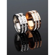 ring men ring Titanium Steel Gypsophila Ring Men's Street Wear High-End Niche Personality Couple Rin