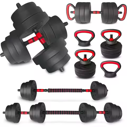 Versatile 4-in-1 Adjustable Dumbbells Set: 25, 45, 75, and 90 LB Weight Options for Diverse Workouts