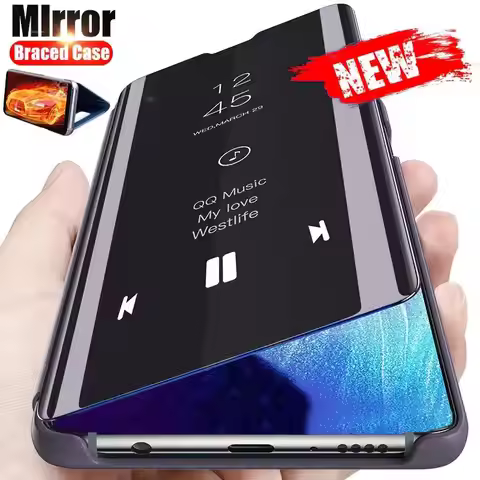 Smart Mirror Flip Phone Case for Redmi Note 9S 9 Pro Max 8 T 8A 7 7A 6A K20 K30 Cover for Xiaomi Mi 