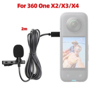 Mic For insta360 x3 x2 X4 Lapel type-c microphone for one x3 / one x2 panoramic camera insta 360 Cam