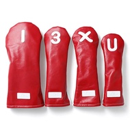 Cap Cover One Three Pole Cover U1 Leather Japanese Korean Golf Club Number Protective Cover Wooden P