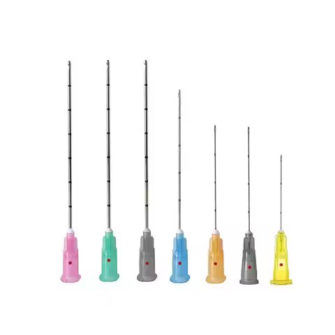 50pcs/box Micro Cannula with Red Dot Marking 21G 22G 23G 25G 27G 50mm 70mm 100mm Blunt Cannula Needl