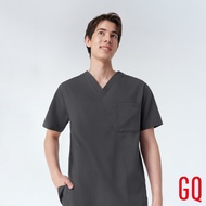[ไม่ปักชื่อ] GQ Pro MED Men Scrub Premium Collection - เสื้อสครับผู้ชาย ผ้าสะท้อนน้ำ ใส่สบาย ยับยาก