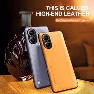 For Redmi Turbo 4 Plain Leather Back Cover Poco X7 Pro Poco X7 5G X7 Pro x7 Silicon Frame Shockproof