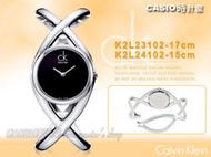 CASIO 時計屋_CK手錶專賣店_Calvin Klein女錶_K2L23102(中)_優雅交叉手鐲式錶帶腕錶