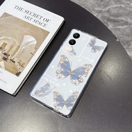 Case For Vivo V29E Vivo Y200 India Clear aesthetic pink flowers phone