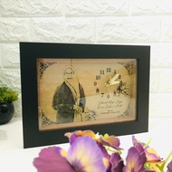 Wooden Souvenir Clock, Wooden Clock Portrait, Wooden Clock