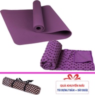 Combo 8mm 1-layer TPE yoga mat + yoga mat