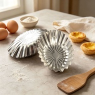 10-Piece Egg Tart Mold Chrysanthemum Mold Small Mold Baking Tool Cake Mold Oven Mold Small Flower Eg