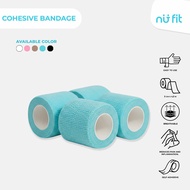 NU - FIT - Cohesive Bandages 5cm x 4.5M - Blue Elastic Bandage - Wristape Elastic Bandage Adhesive B