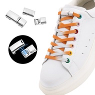 【HOT】♙ Gradient Elastic Shoe Laces Flat Metal Lock Magnetic Shoelaces No Tie Used Sneakers Accessories Lazy Shoelace 1